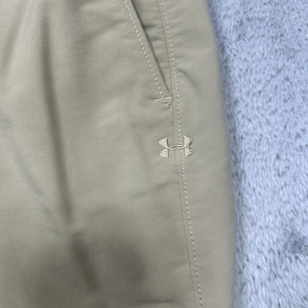Under Armour Pants Mens‎ 34x32 Beige Golf Chino Cotton Blend Stretch Activewear